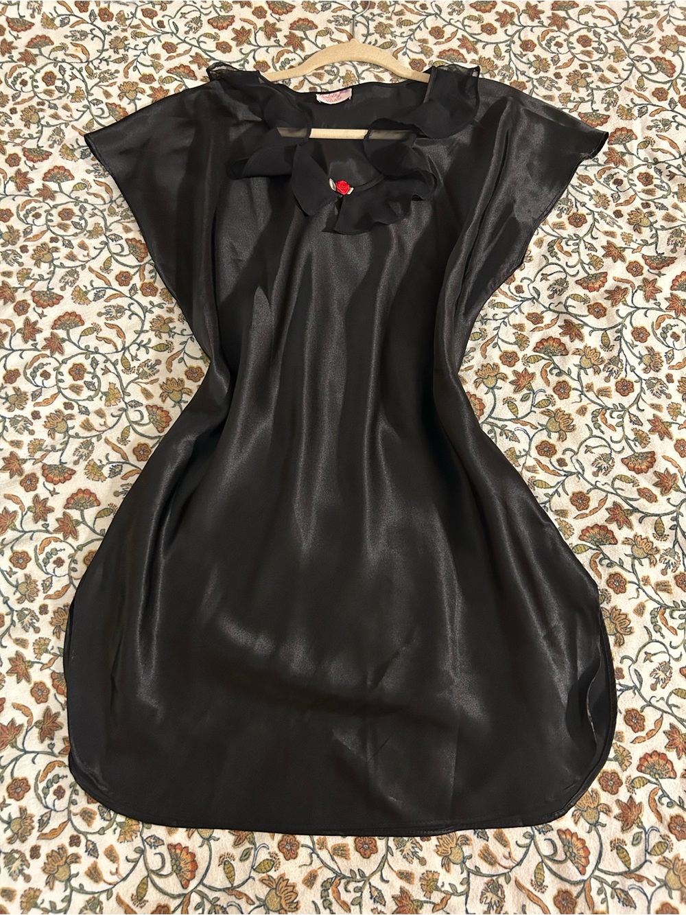 Dark Romance Black Satin Chemise